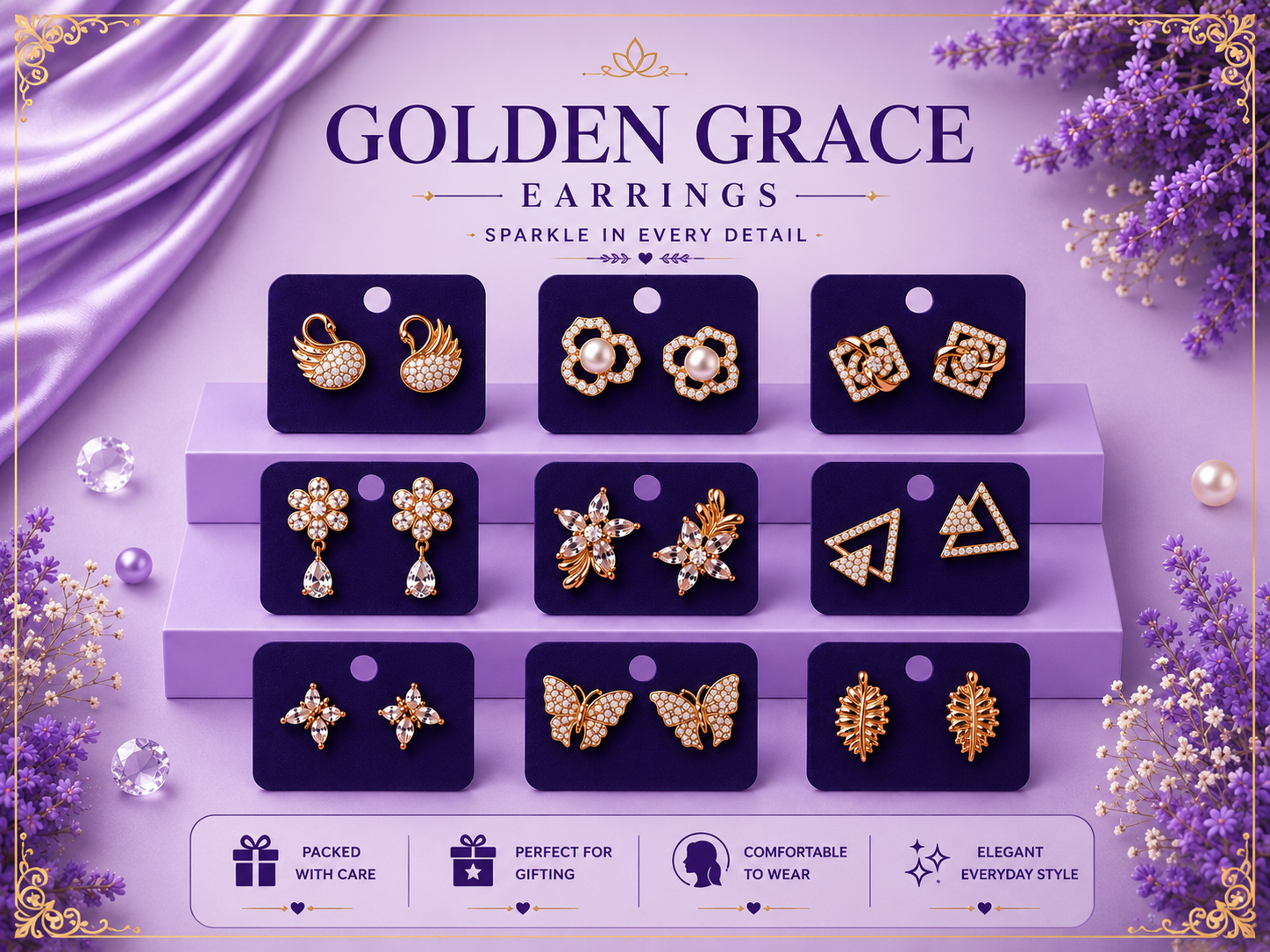 Golden Grace Earrings Collection
